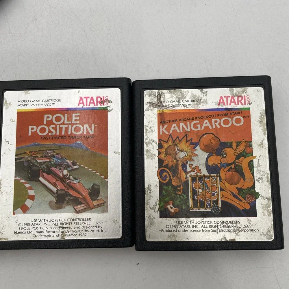 Atari 2600 w/Joysticks+Paddles+6 Games-Tested / Working
